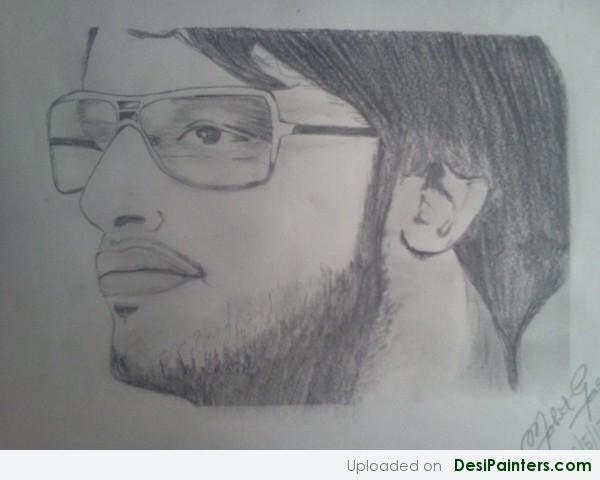 Pencil Sketch Of Singer Atif Aslam