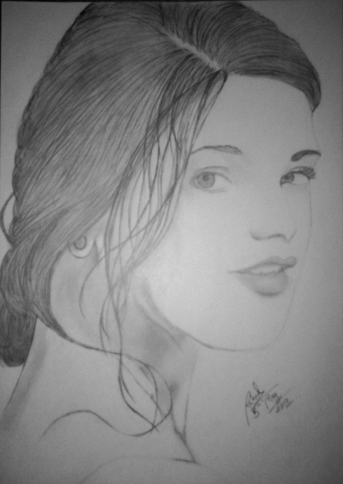 Pencil Sketch Of A Beautiful Girl Desi Painters