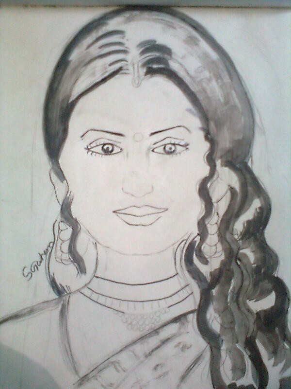 Sketch Of Indian TV Actress Divyanka Tripathi - DesiPainters.com