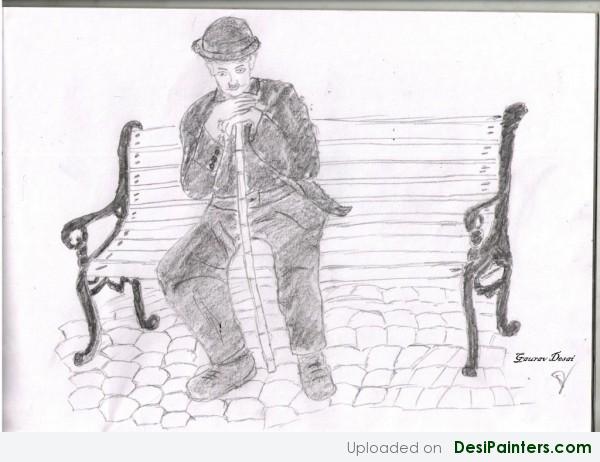 Sketch Of English Comic Actor Charlie Chaplin - DesiPainters.com