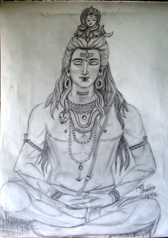 Pencil Sketch Of Shivji By M.S.Prabha