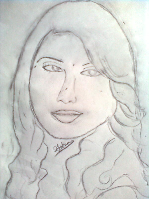 Sketch of Odia Actress Archita Sahu - DesiPainters.com
