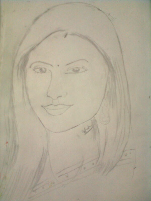 Sketch Of A Girl By Subhashree Gahan