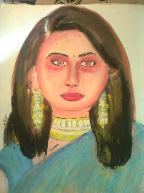 Painting Of A Girl By Subhashree