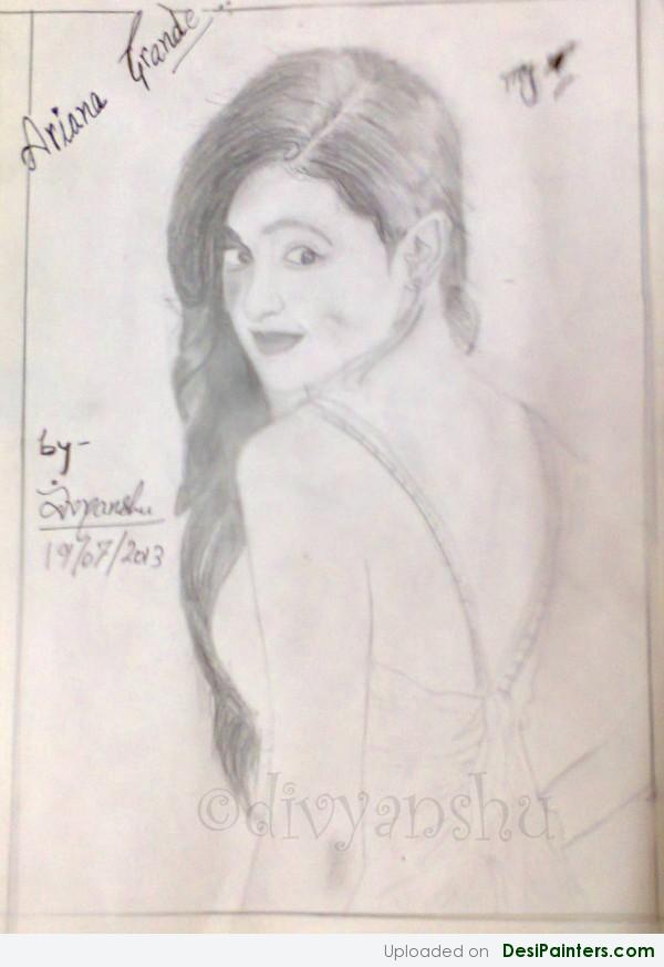 Sketch Of American Pop Singer Ariana Grande