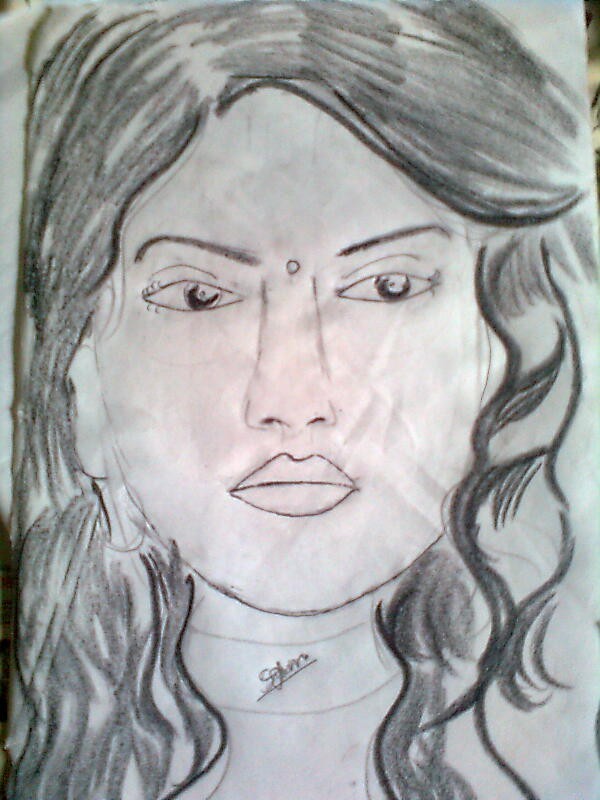 Sketch Of Oriya Actress Barsha Sahu
