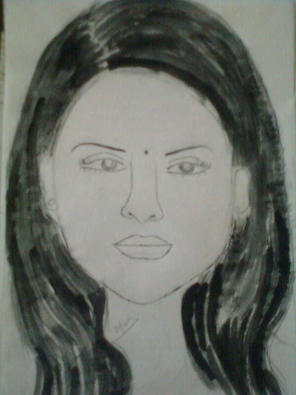 Sketch Of Indian TV Actress Manasi Salve - DesiPainters.com