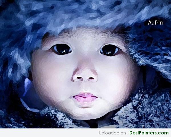 Digital Painting Of A Baby - DesiPainters.com