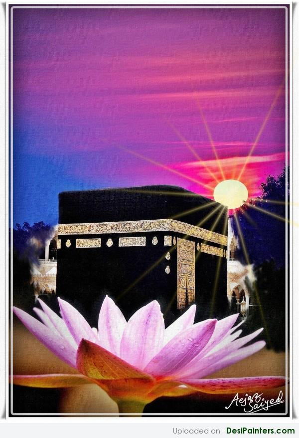 Digital Painting Of Kaaba Sharif - DesiPainters.com