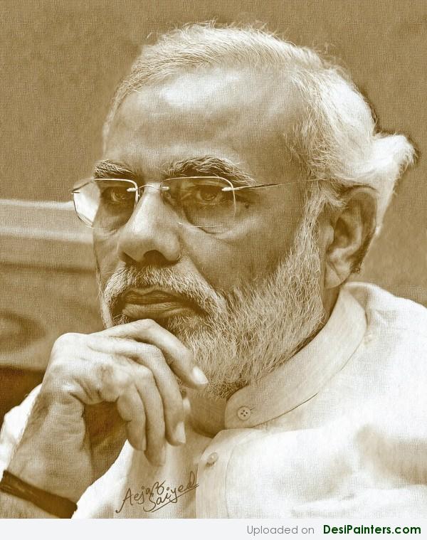 Digital Painting Of Narendra Modi