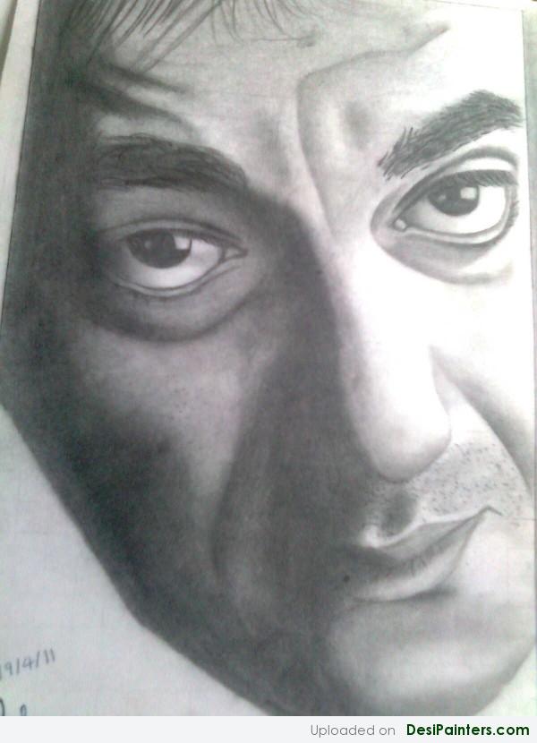 Pencil Sketch Of Sanjay Dutt - DesiPainters.com