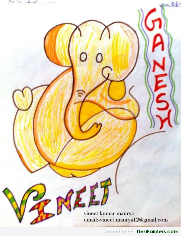 Painting of Shri Ganesha By Vineet Maurya