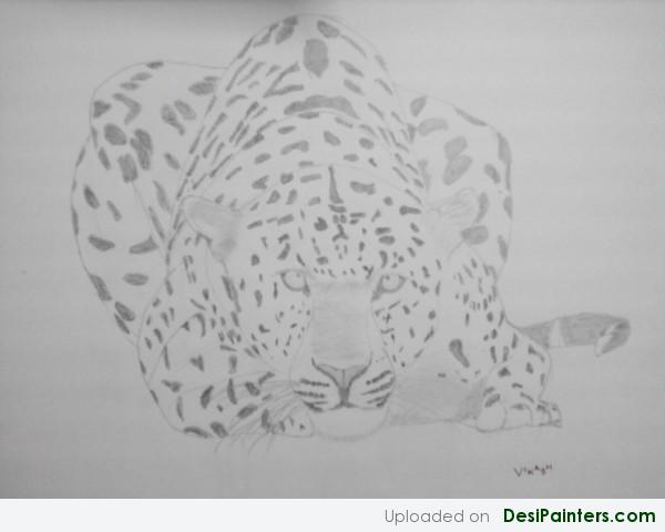 Pencil Sketch Of Panther By Vikash