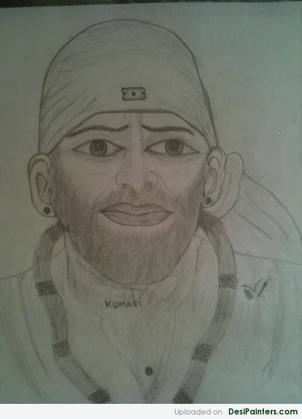 Pencil Sketch Of Sai Baba