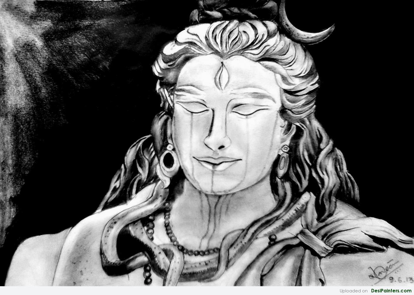 My first attempt to draw Lord Shiva. Har har mahadev 🕉 : r/hinduism
