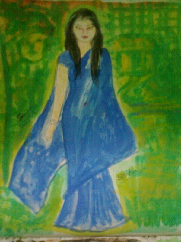 A beautiful girl in saree