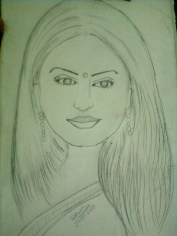Sketch of Divyanka Tripathi