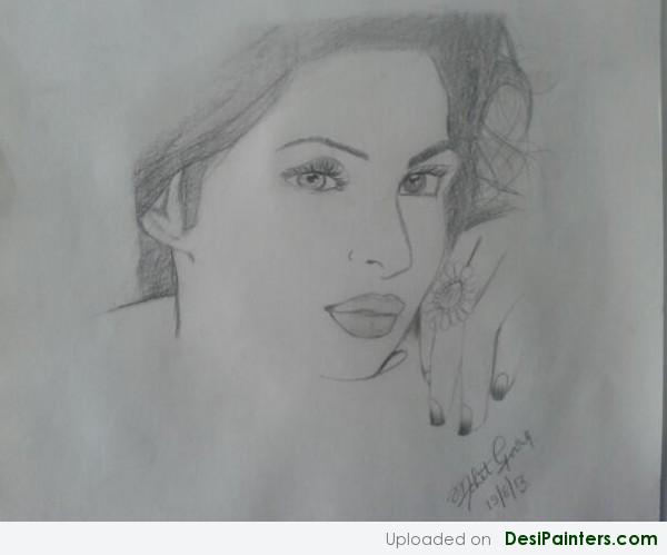 Sketch Of Actress Priyanka Chopra