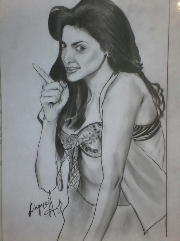 Sketch Of Actress Deepika Padukone - DesiPainters.com