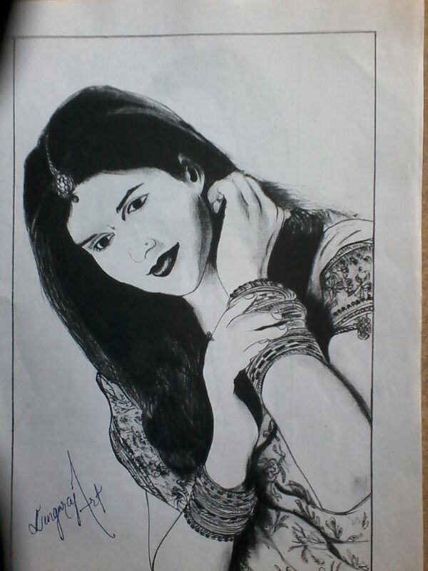 Sketch Of A Lady Of Maharashtra