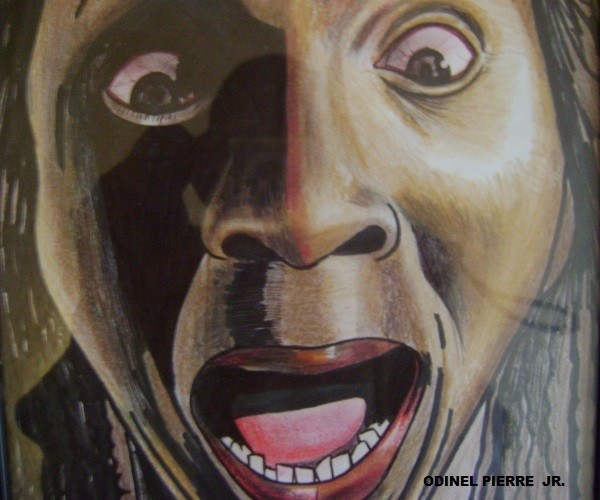 Oil Painting Of A Scared Lady