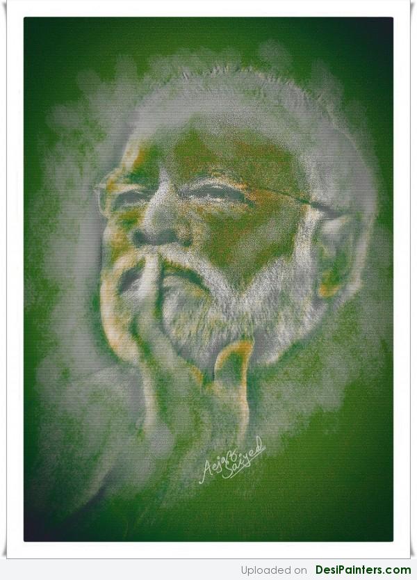 Digital Painting Of Narendra Modi - DesiPainters.com