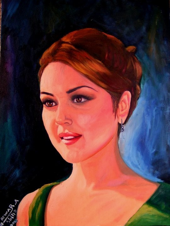 Painting Of Preity Zinta By Bewar.A