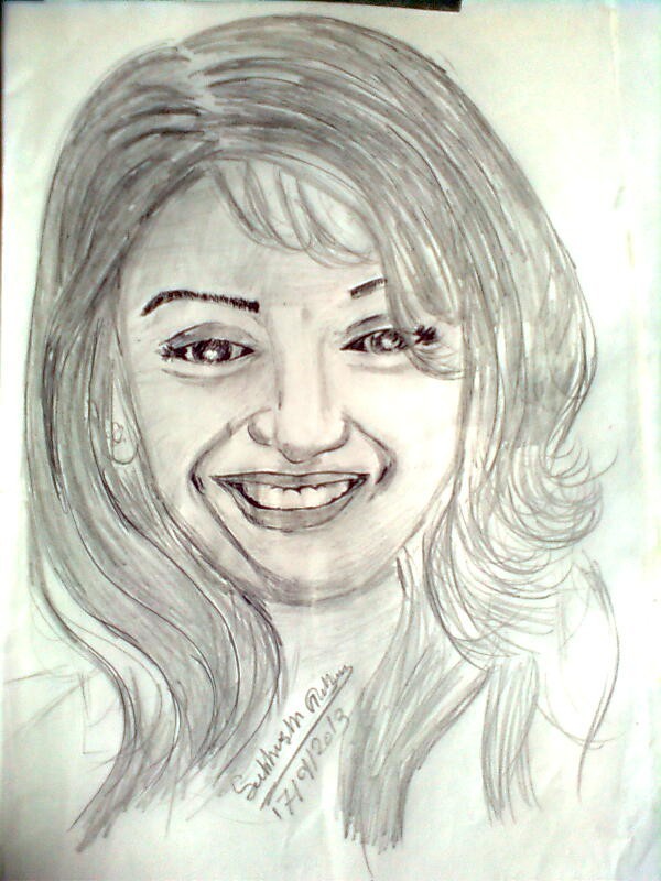 Sketch of Madhuri Dixit