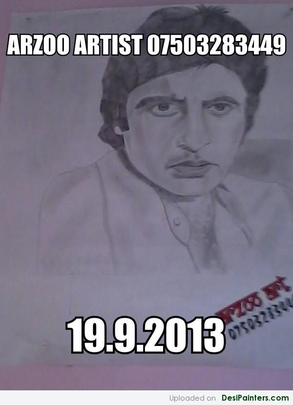Pencil Sketch Of Amitabh Bachchan