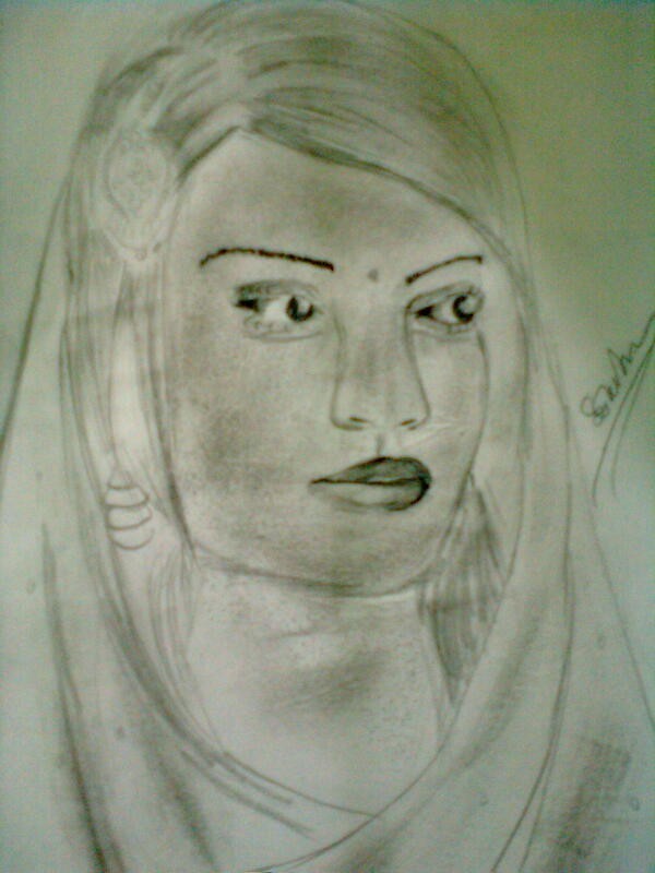 Sketch of Surbhi Jyoti - DesiPainters.com