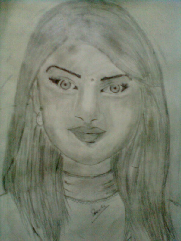 Sketch of Jenifer Winget/Singh Grover - DesiPainters.com