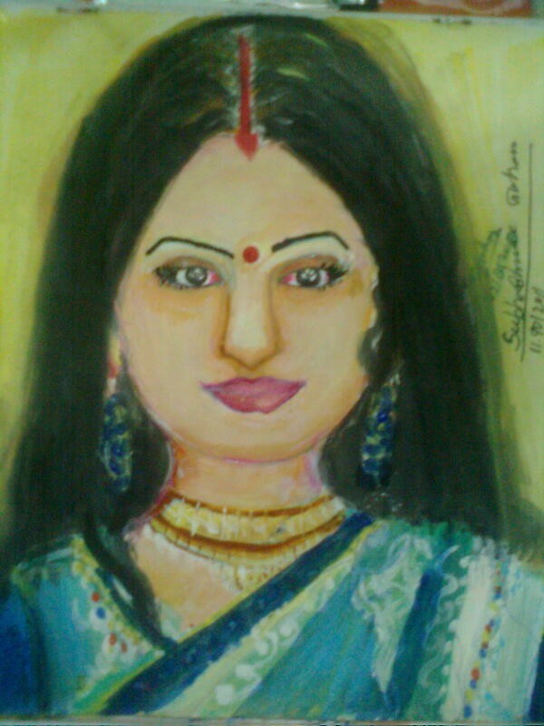 Oil Painting of Divyanka Tripathi - DesiPainters.com
