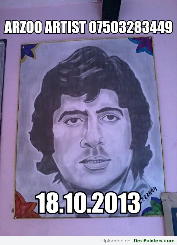 Painting Of Amitabh Bachchan - DesiPainters.com