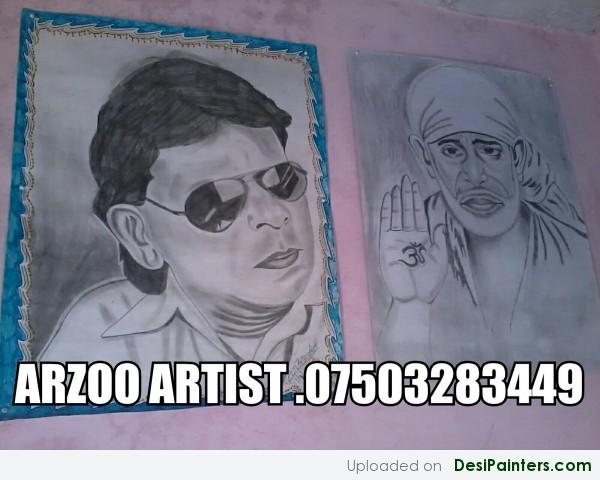 Two Sketch Made By Arzoo Art - DesiPainters.com
