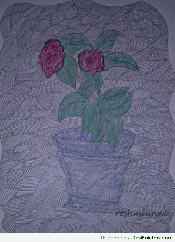 Painting Of A Flower Pot