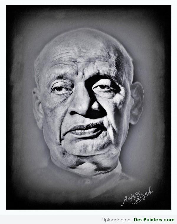 Digital Painting Of Sardar Vallabhbhai Patel - DesiPainters.com