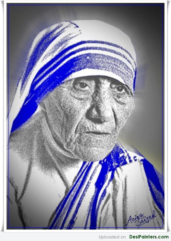 Digital Painting Of Mother Teresa - DesiPainters.com