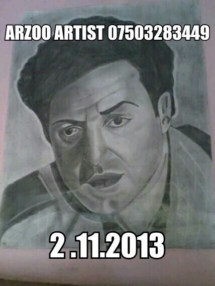 Sketch Of Actor Sunny Deol