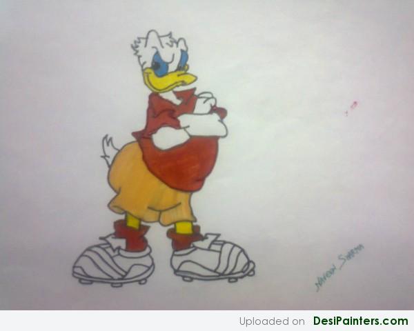 Painting Of Angry Donald Duck