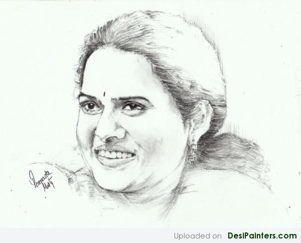 Sketch Of Indian Chess Grandmaster Koneru Humpy