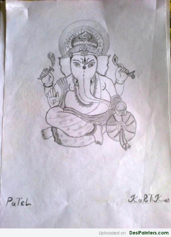Sketch Of Shri Ganesh Ji - DesiPainters.com