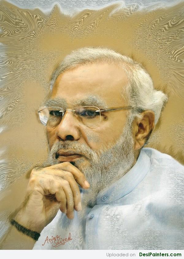 Digital Painting Of Narendra Modi