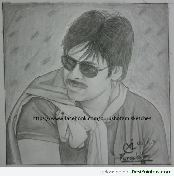 Pencil Sketch Of Pawan Kalyan - DesiPainters.com