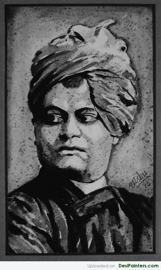 Oil Painting Of Swami Vivekananda - DesiPainters.com