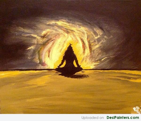 Painting Of Shiva By Bhrugen Bhaleeya - DesiPainters.com