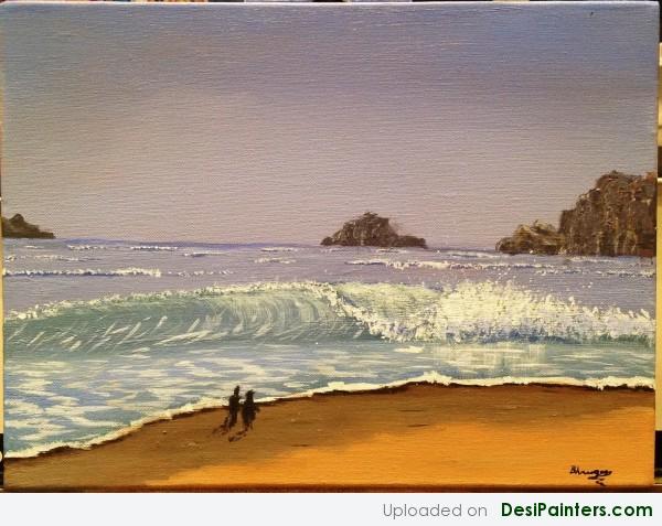 Acryl Painting Of Sea Waves - DesiPainters.com