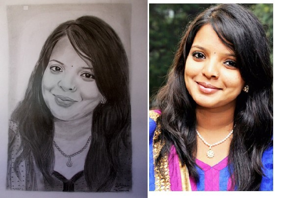 Realistic Pencil Portrait By Kalyan.K - DesiPainters.com