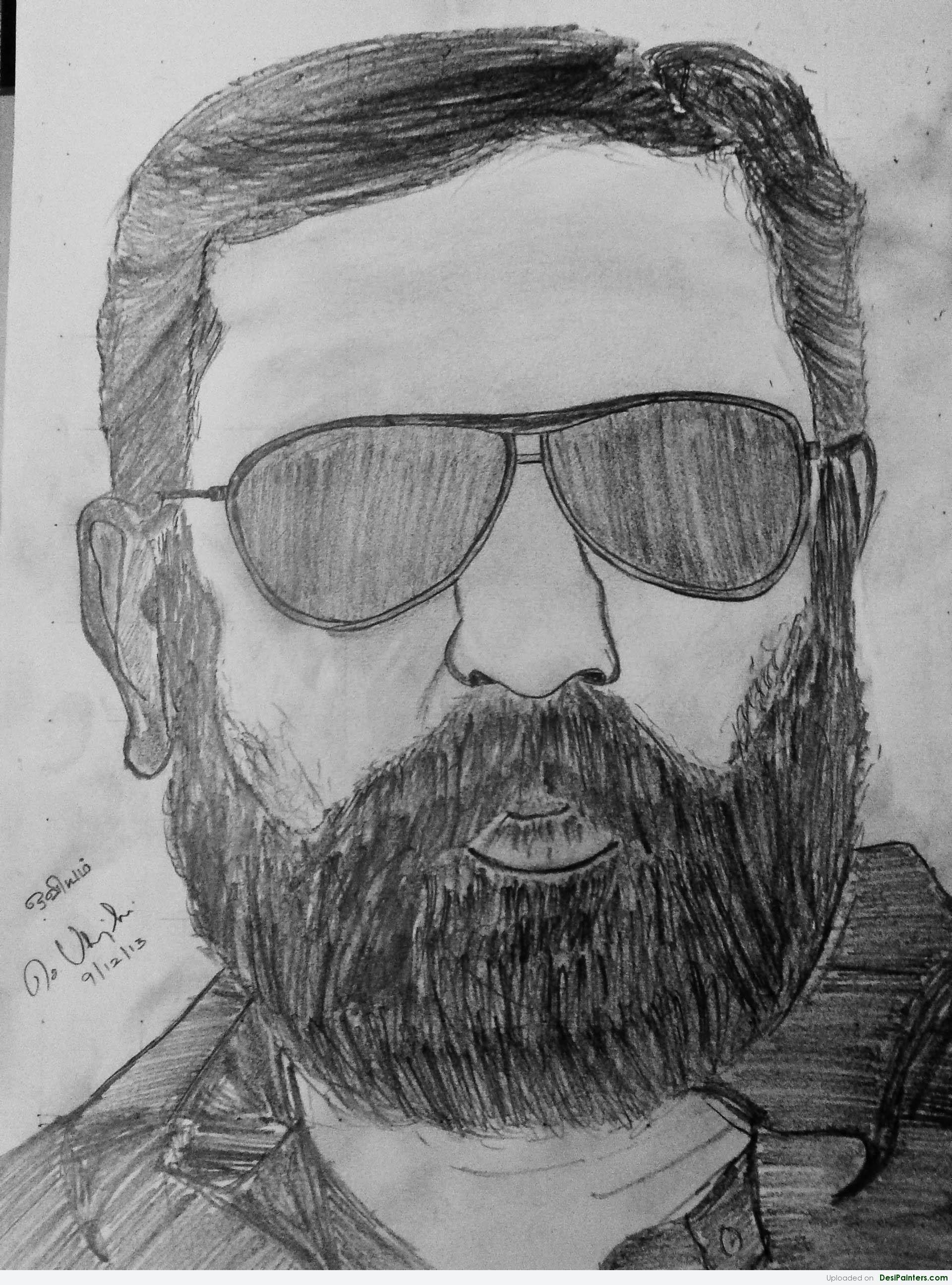 JACKHI Pencil drawings....: JACKHI pencil drawing... Kamal Haasan pencil  sketch..