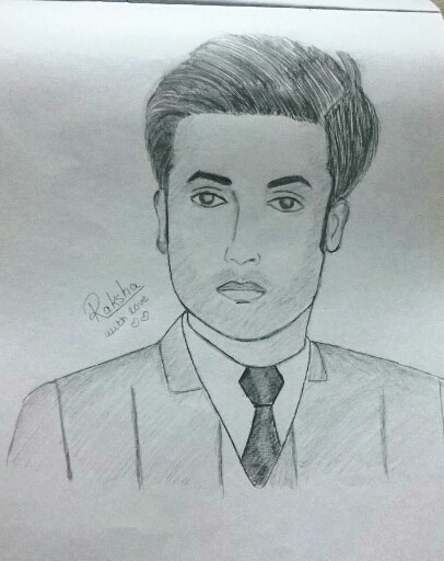 Pencil Sketch Of Ranbir Kapoor - DesiPainters.com