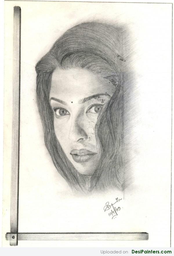 Pencil Sketch Of A Beautiful Girl - DesiPainters.com